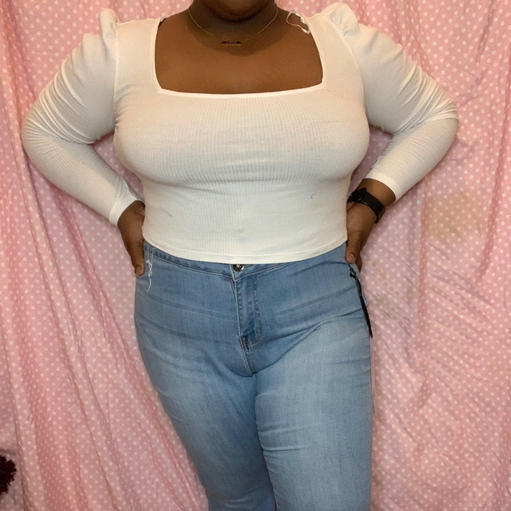 Medium Wash High Waisted Wide Legs